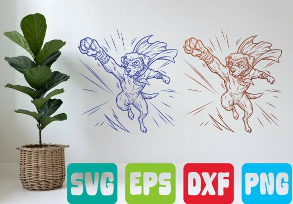 Download Flying Super Dog SVG Cartoon Hero Art - Cartoon hero Collection