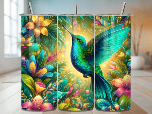 Download Vibrant Hummingbird Tropical Tumbler PNG - Vibrant Collection