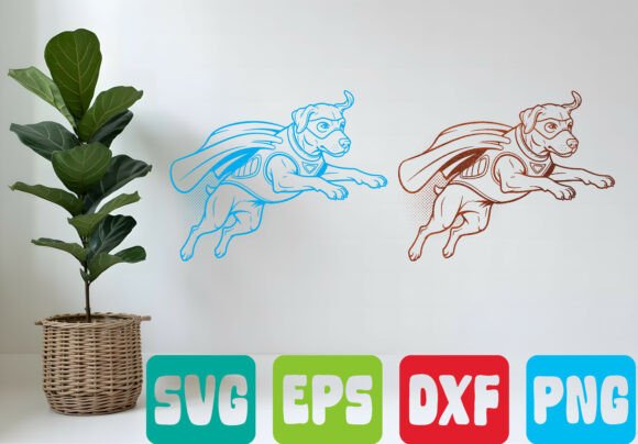 Download Flying Super Dog SVG Cartoon Hero Art - Cartoon hero Collection