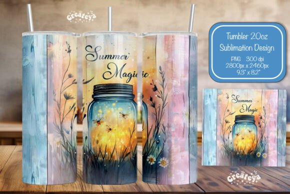 Download Summer Tumbler Wrap PNG Skinny 20oz  - Premium Resources