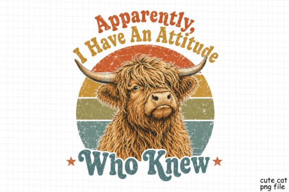 Download Sarcastic Highland Cow Sublimation PNG - Highland cow sublimation Collection